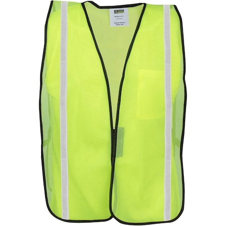 Cordova Safety Vest, Type R, Class 2, Mesh, Lime, 2in Reflective Tape, 2XL VW211P2XL